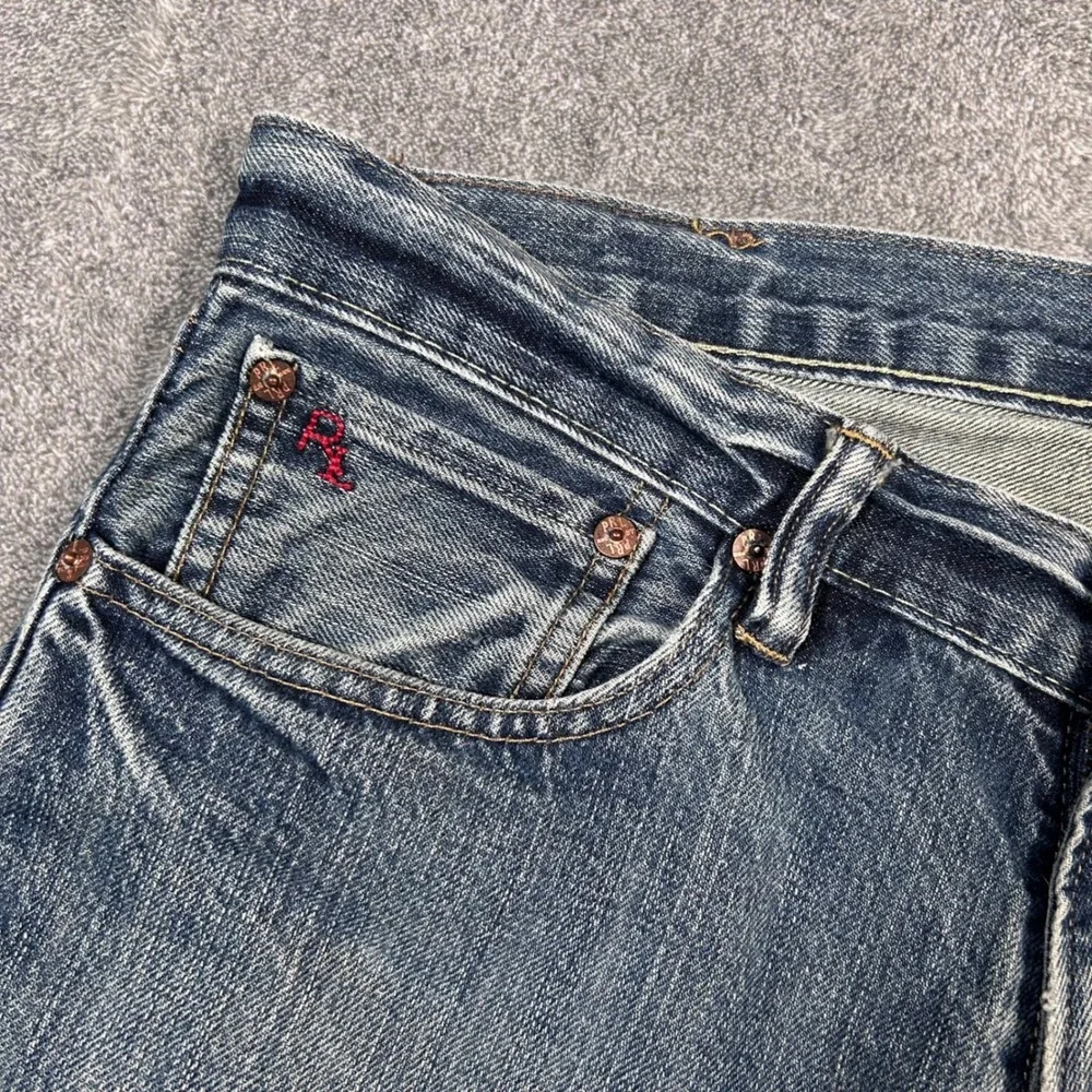 Polo Ralph Lauren Classic 867 Jeans Mens 34x33 Blue Denim Straight Leg Wash VTG